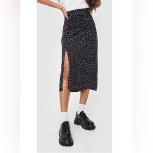 Abercrombie & Fitch Midi Side Slit Skirt Size Small Petite